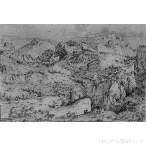 Альпийский пейзаж с рисовальщиком