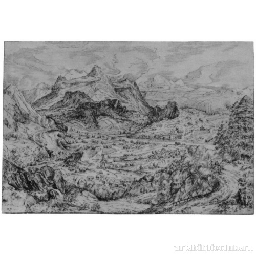 Альпийский пейзаж с мулами