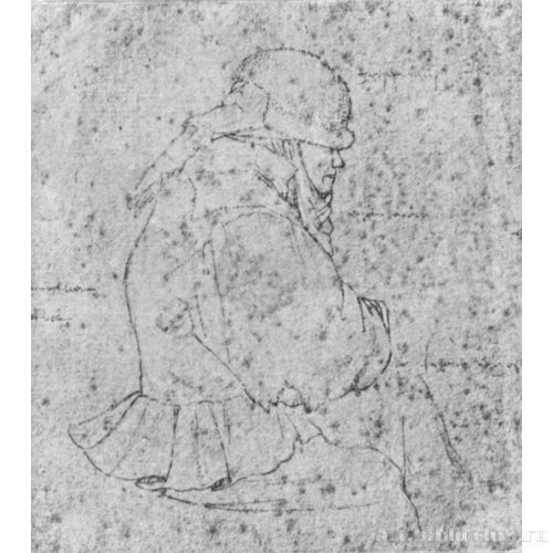 Старая крестьянка в профиль