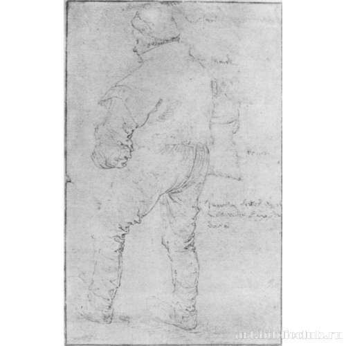 Крестьянский парень, фигура со спины