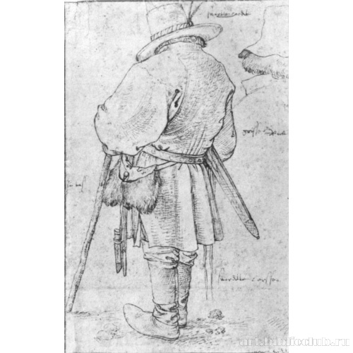 Фигура с большой шляпой, со спины