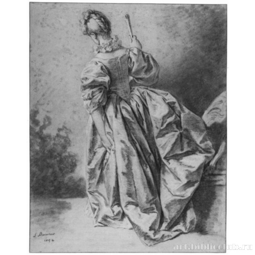 Женщина с веером, увиденная со спины