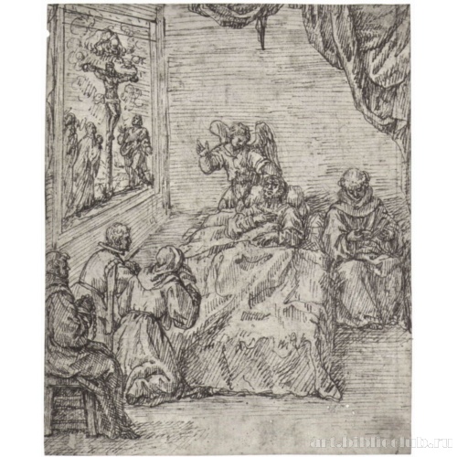 Смерть святого из ордена францисканцев (Сан Диего де Алькала?)