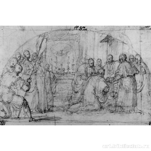 Эскиз росписи люнета