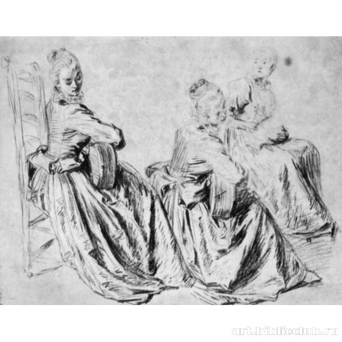 Три этюда сидящей женщины