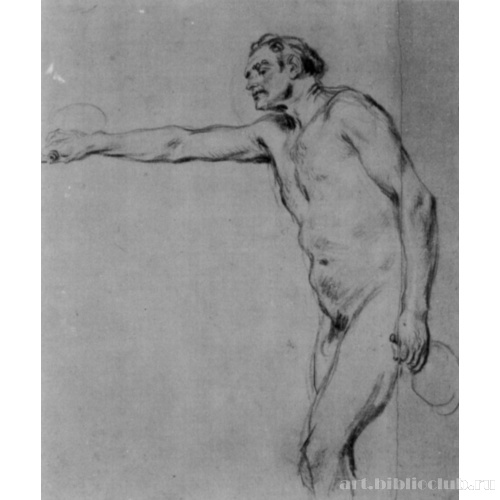 Обнаженный натурщик с флягами