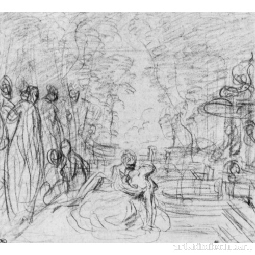 Пары у фонтана