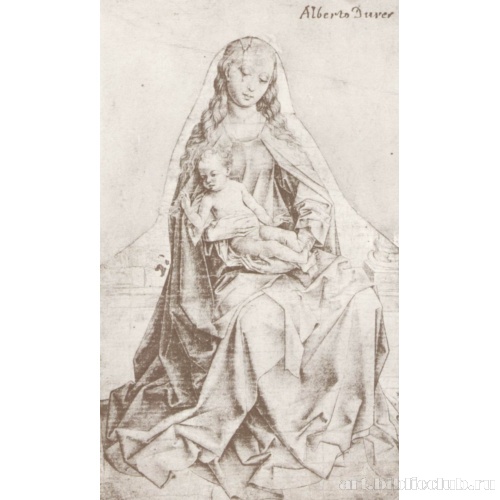 Дева Мария с младенцем, фрагмент