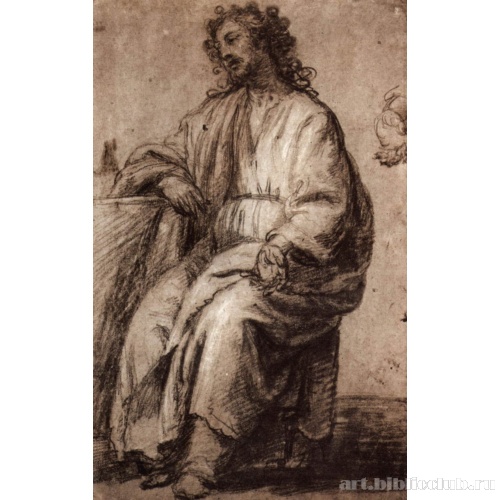 Этюд для фигуры сидящего Христа