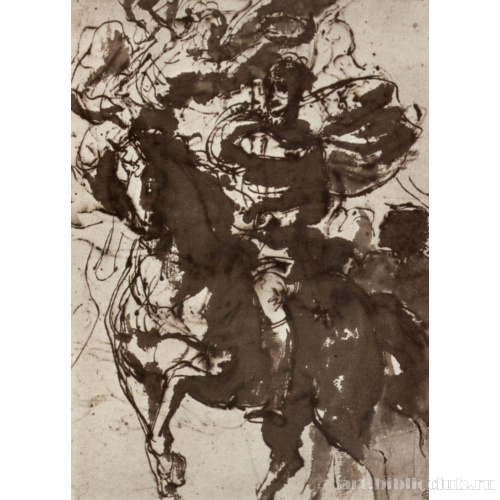 Торжествующего военачальника коронует летящая фигура