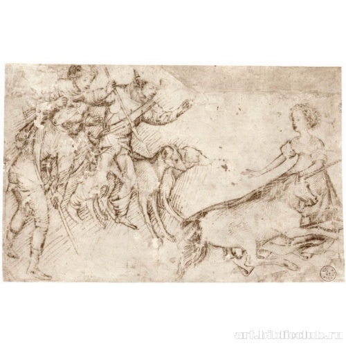 Преследуемый охотниками единорог ищет защиты в замке Девы