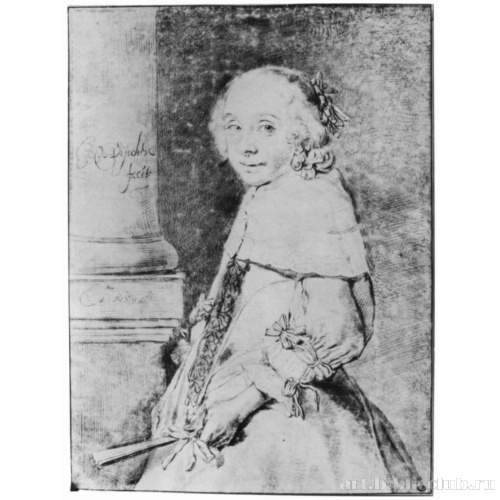 Портрет девушки с веером