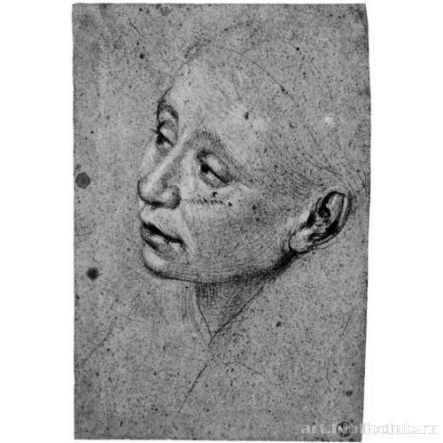 Голова смотрящей вверх женщины