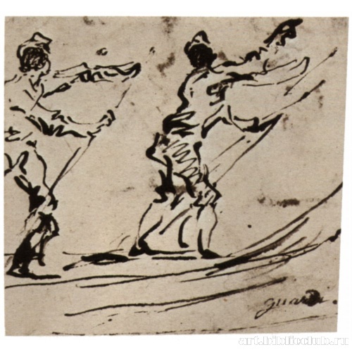 Зарисовка двух гондольеров