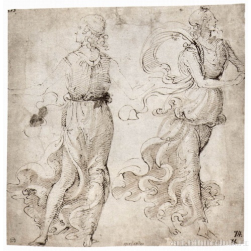 Две девушки в развевающихся одеяниях