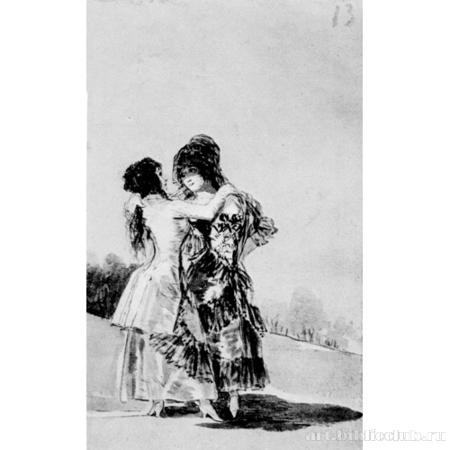 Мадридский альбом[07]: Две обнявшиеся женщины