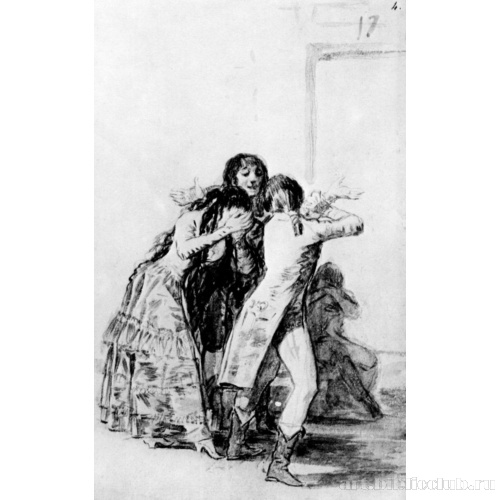 Мадридский альбом[11]: Плачущая женщина и трое мужчин