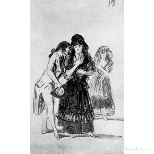 Мадридский альбом[13]: Молодой человек, ухаживающий за махой