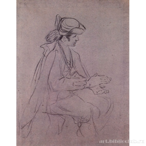 Сидящий мачо, отбивающий такт руками