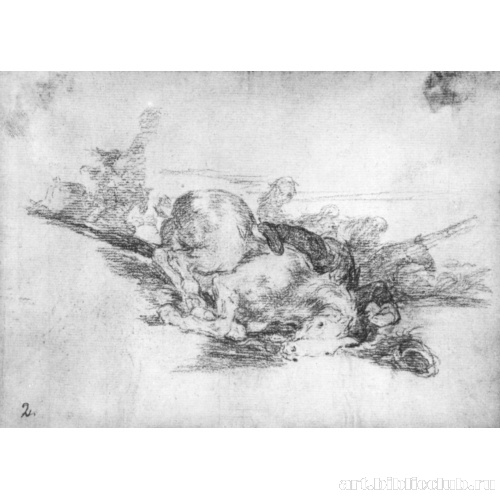 Рисунок для серии офортов «Бедствия войны»: Бедствие 8, Так случается всегда