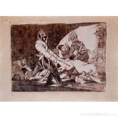 Рисунок для серии офортов «Бедствия войны»: Эти тоже не хотят