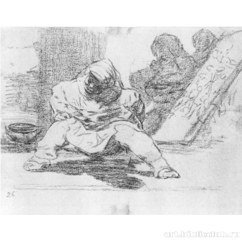 Рисунок для серии офортов «Бедствия войны»: Бедствие 68, Какое безумие