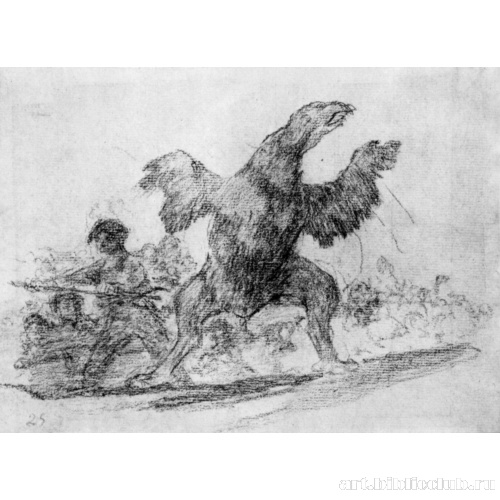 Рисунок для серии офортов «Бедствия войны»: Бедствие 76, Плотоядный стервятник