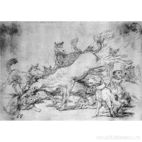 Рисунок для серии офортов «Бедствия войны»: Бедствие 78, Хорошо защищается