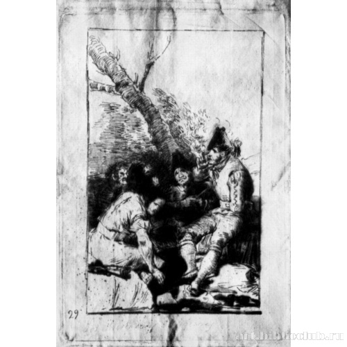 Рисунок для серии офортов «Капричос»: Колдуны в обличье обычных врачей