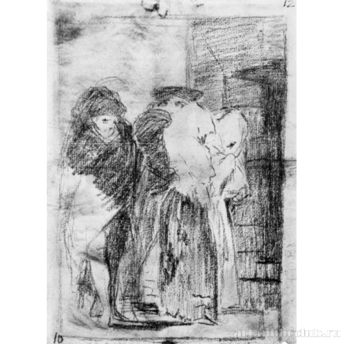 Рисунок для серии офортов «Капричос»: Бедные малышки!