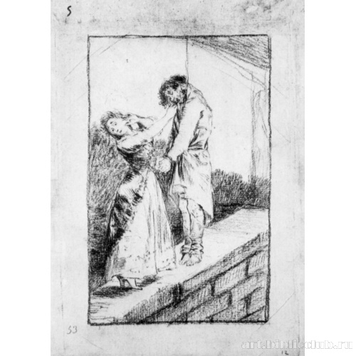 Рисунок для серии офортов «Капричос»: Охота за зубами