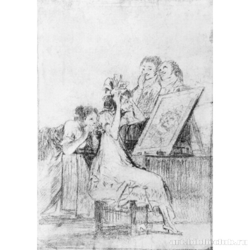 Рисунок для серии офортов «Капричос»: До самой смерти