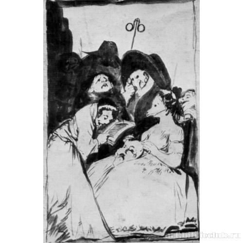 Рисунок для серии офортов «Капричос»: Родословная