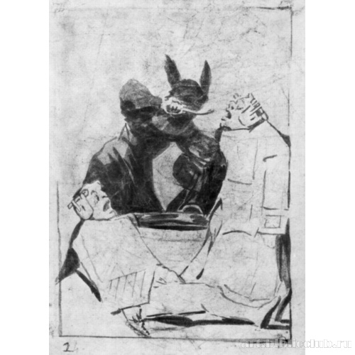 Рисунок для серии офортов «Капричос»: Сурки