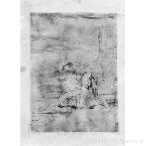 Рисунок для серии офортов «Капричос»: Ведь он разбил кувшин