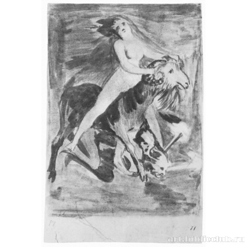 Рисунок для серии офортов «Капричос»: Полет ведьм