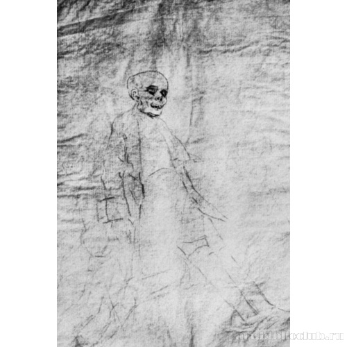 Рисунок для серии офортов «Капричос»: Мужчина с головой в виде черепа