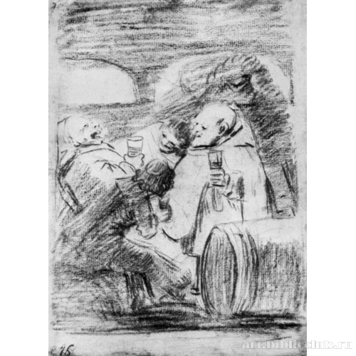 Рисунок для серии офортов «Капричос»: Никто не видел