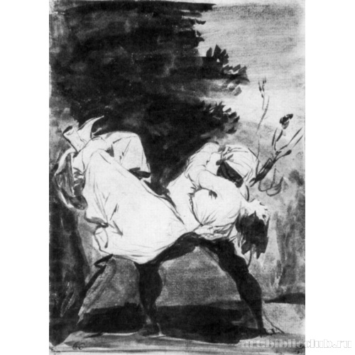 Рисунок для серии офортов «Капричос»: Ее похитили!