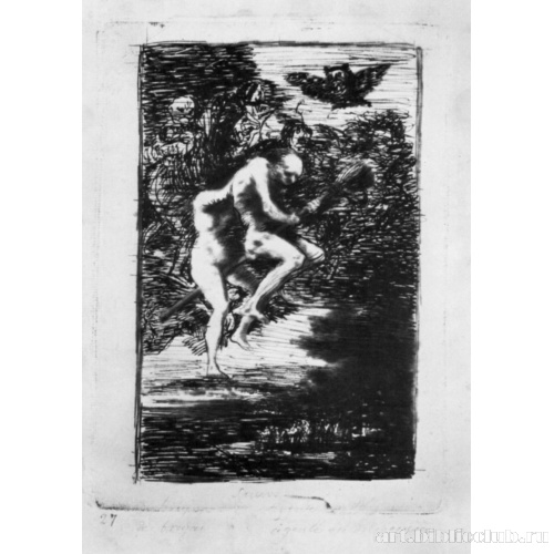 Рисунок для серии офортов «Капричос»: Славная наставница