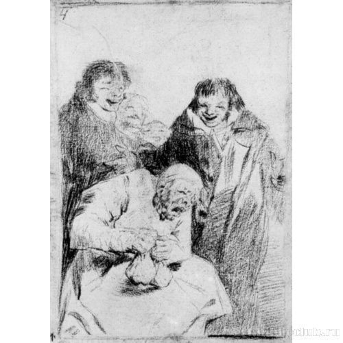 Рисунок для серии офортов «Капричос»: Зачем их прятать?