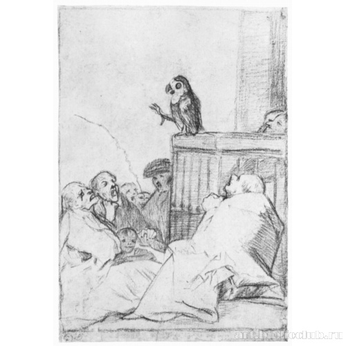 Рисунок для серии офортов «Капричос»: Что за златоуст