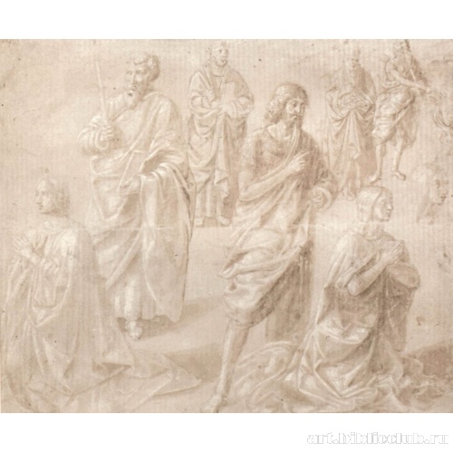 Лист этюдов: Иоанн Креститель и другие святые