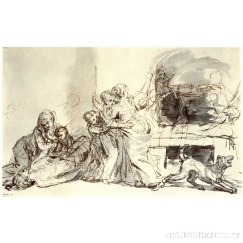 Эскиз композиции (Блудный сын?)