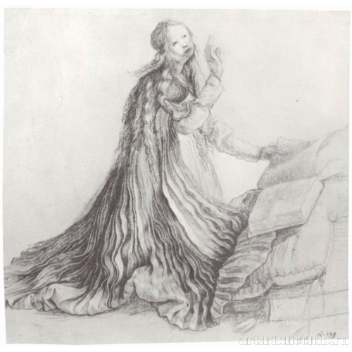 Коленопреклоненная Мария, переворачивающая страницу Библии