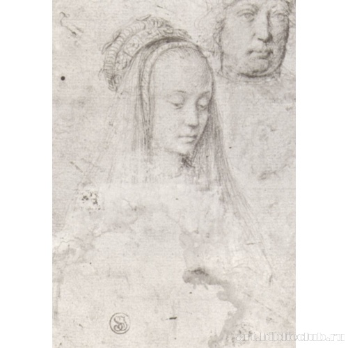 Этюды головы молодой женщины и головы мужчины