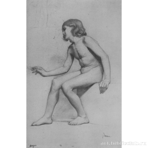 Сидящий обнаженный мальчик