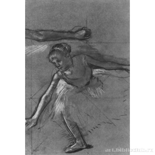 Лист с этюдами руки и балерины на поклоне