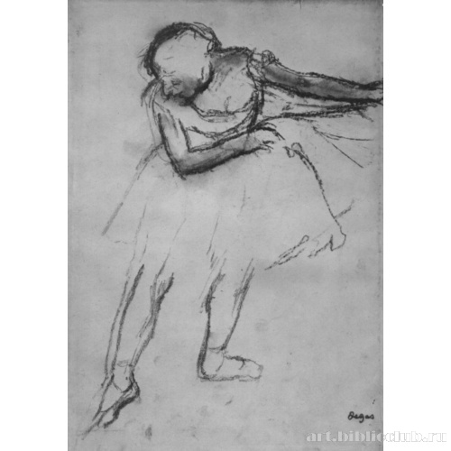 Балерина с вытянутой вперед правой ногой