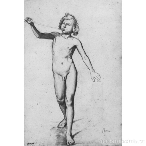 Этюд натурщика для трубящего ангела